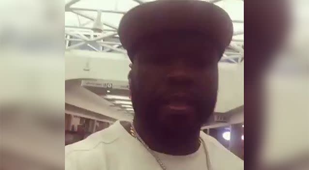 In the video, Jackson said Farrell was an example of everything wrong with today's youth. Photo: 50 Cent/Instagram