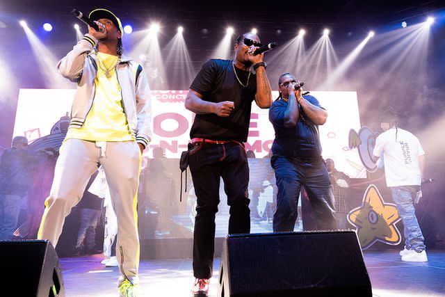 <p>Scott Dudelson/Getty Images</p> Krayzie Bone performs with Bone Thugs-N-Harmony on Nov. 19, 2022.