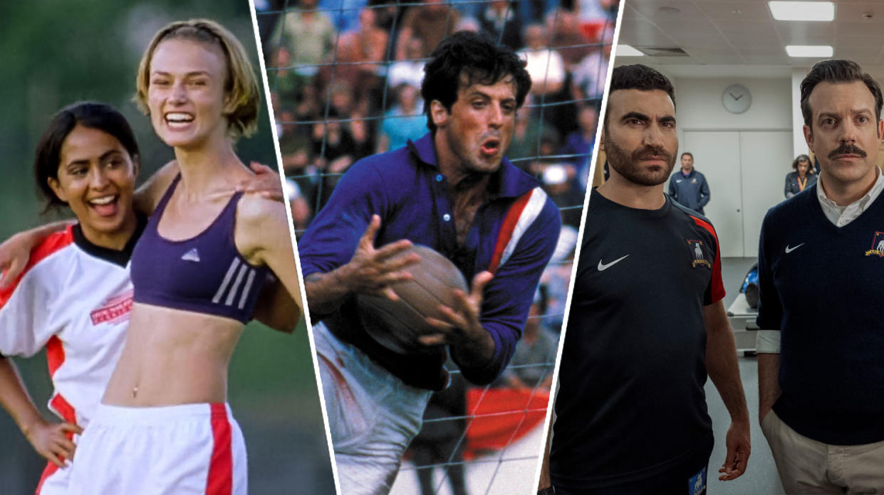 The Women's World Cup final will take place soon, so why not watch football films like Escape to Victory and Bend it Like Beckham to celebrate? (Paramount/PA Images/Apple TV+)