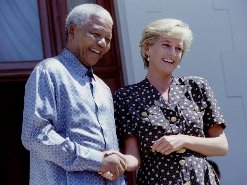 Princess Diana meets South African President Nelson Mandela in May 1997 - Reuters