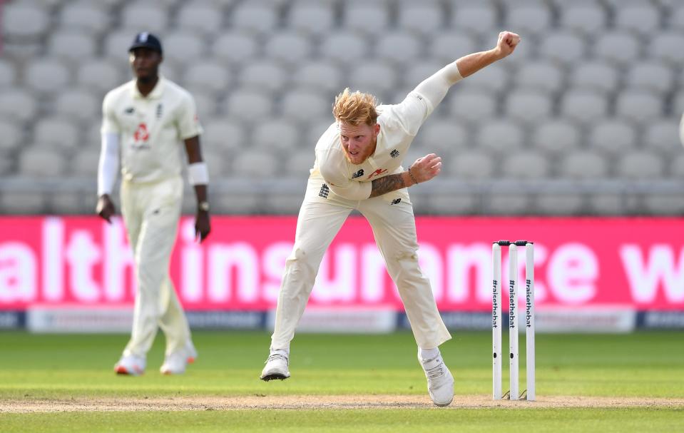 Ben Stokes of England bowls against Pakistan at Emirates Old Trafford (Getty)