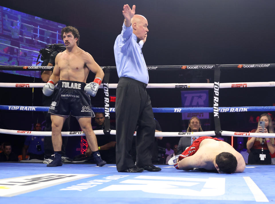 Richard Torrez, pictured here after knocking out Marco Antonio Canedo.