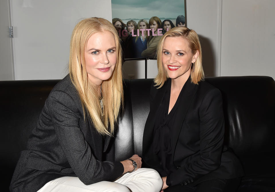 LOS ANGELES, CA - NOVEMBER 11: Nicole Kidman and Reese Witherspoon attend the HBO "Big Little Lies" FYC at the Hammer Museum on November 11, 2019 in  Los Angeles, California. (Photo by FilmMagic/FilmMagic for HBO)