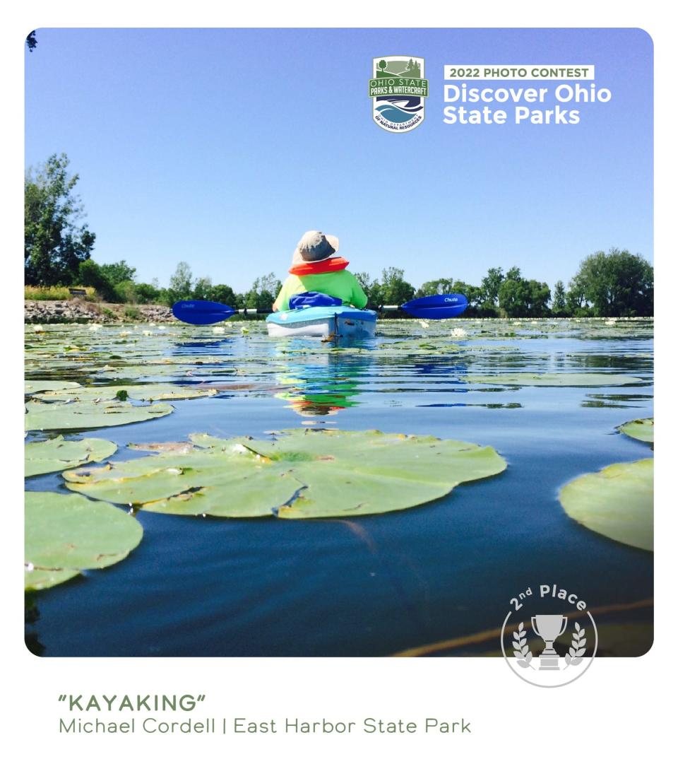 "Kayaking" by Michael Cordell won second place in the 2022 ODNR photo contest.