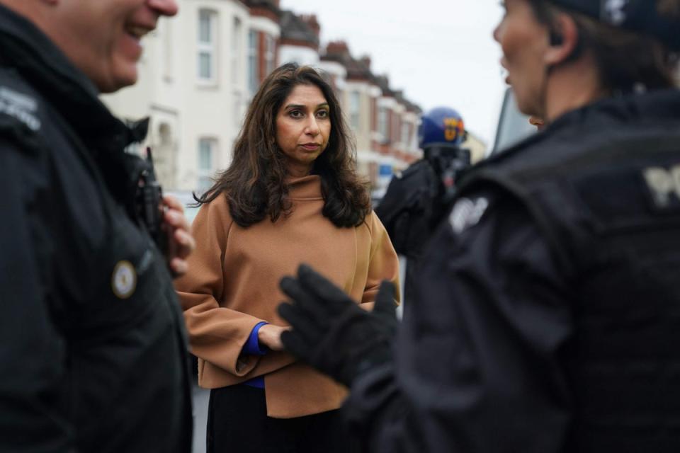 Home Secretary Suella Braverman’s criticism of the police has again raised questions about her future as a minister (Joe Giddens/PA) (PA Wire)