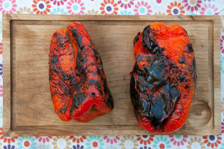 charred peppers