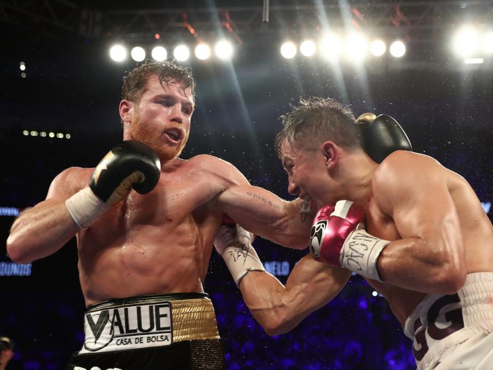 Saul ‘Canelo’ Alvarez (left) and Gennady Golovkin during their 2018 rematch (Getty Images)