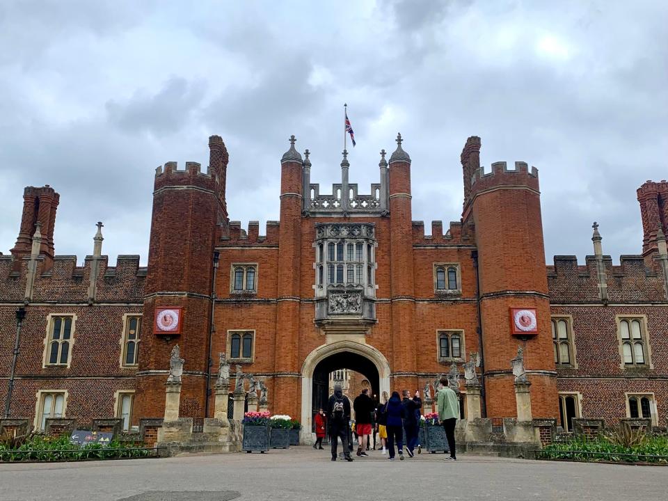 Hampton Court Palace entrance.