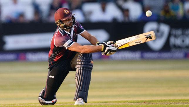 Afridi in T20 action for Northamptonshire.