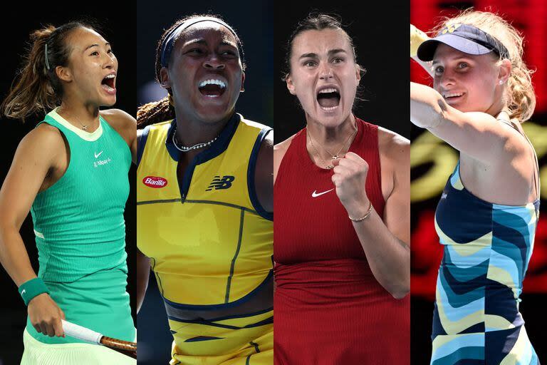 Zheng Qinwen, Cori Gauff, Aryna Sabalenka y Dayana Yastremska, las cuatro semifinalistas del Australian Open 2024