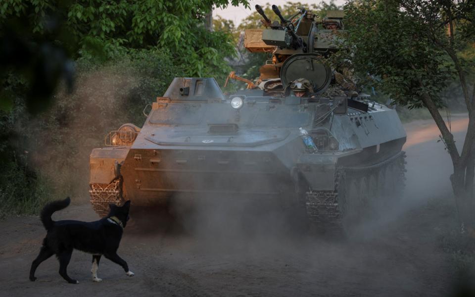 An air defence unit from the 93rd Mechanised Brigade near the town of Bakhmut