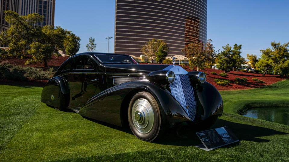 The 1925 "Round Door" Rolls-Royce Phantom I Aerodynamic Coupe at the 2023 Wynn Concours d'Elegance.