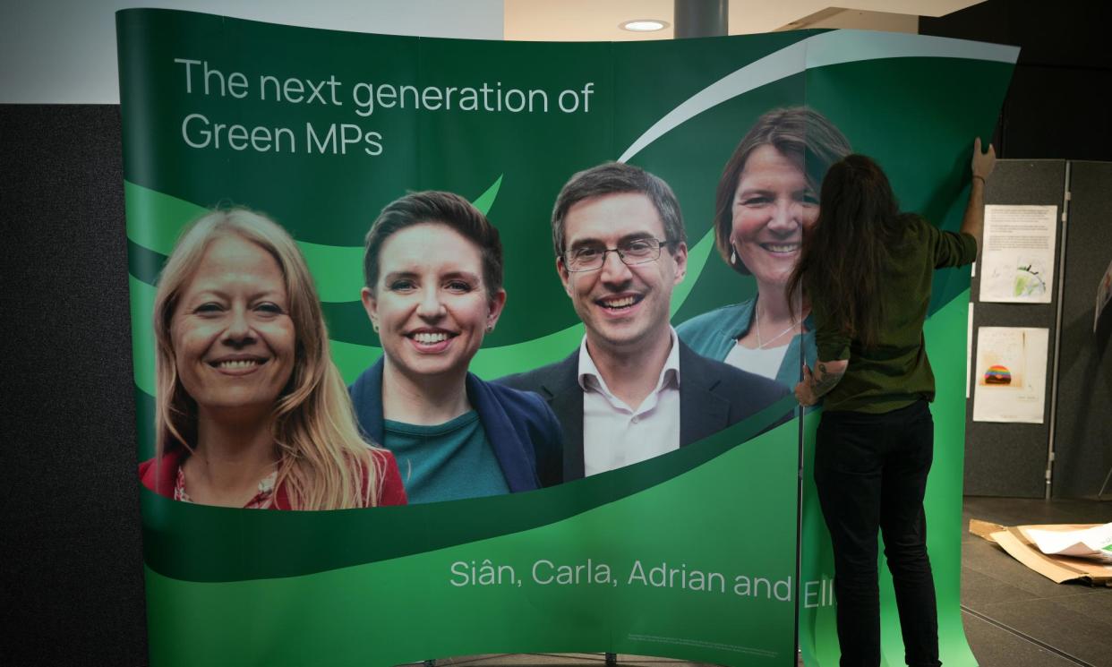 <span>Some 1,200 delegates are attending the three-day Green party conference in Manchester this weekend.</span><span>Photograph: Christopher Furlong/Getty Images</span>