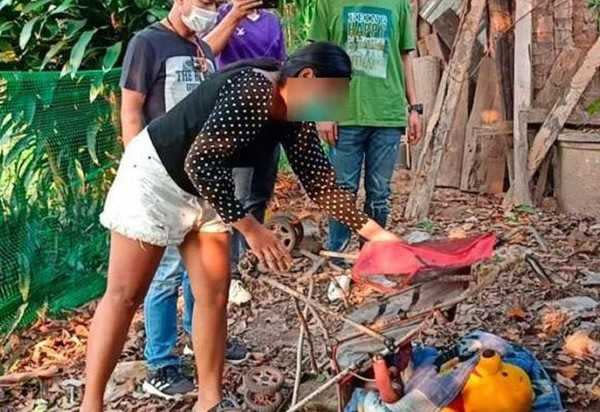 泰國14歲小媽媽為了跟朋友狂歡，吊死1歲兒。（圖／翻攝自Snook／kaojorleuk）