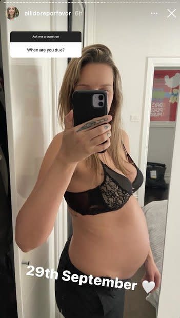 Alli Dore Baby Bump Update