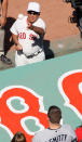 BOSTON, MA - APRIL 20: Manager Bobby Valentine signs autographs before the game between the New York Yankees and the Boston Red Sox on April 20, 2012 at Fenway Park in Boston, Massachusetts. Today marks the 100 year anniversary of the ball park's opening. (Photo by Elsa/Getty Images)