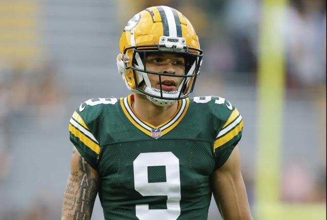 Packers rookie Christian Watson scores first NFL touchdown on 15-yard run  vs. Patriots