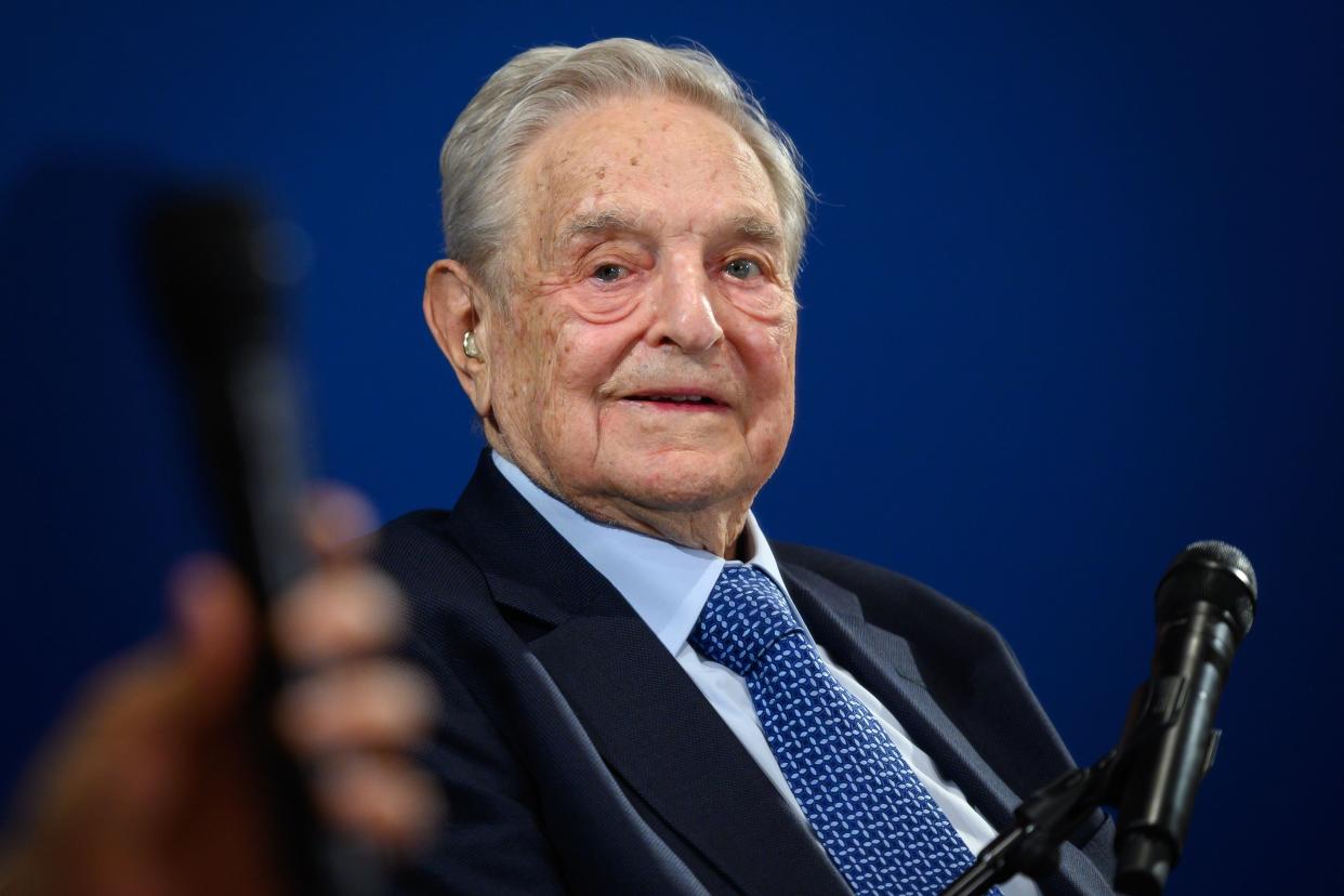 <p>George Soros at the World Economic Forum in January 2020</p> (AFP via Getty Images)