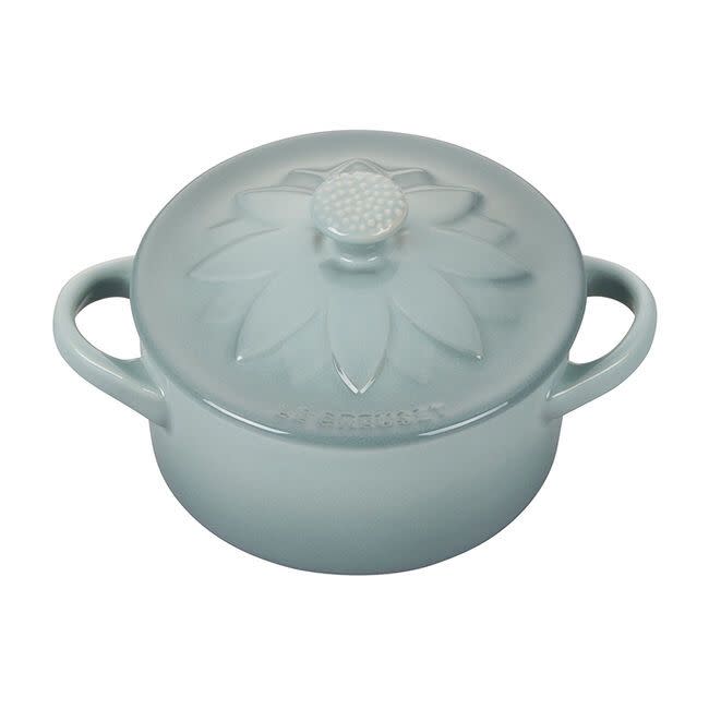 <p><strong>Le Creuset</strong></p><p>lecreuset.com</p><p><strong>$32.00</strong></p><p><a href="https://go.redirectingat.com?id=74968X1596630&url=https%3A%2F%2Fwww.lecreuset.com%2Fmini-cocotte-with-flower-lid%2FPG1160FL.html&sref=https%3A%2F%2Fwww.countryliving.com%2Fentertaining%2Fg43273184%2Fle-creuset-spring-collection%2F" rel="nofollow noopener" target="_blank" data-ylk="slk:Shop Now;elm:context_link;itc:0;sec:content-canvas" class="link ">Shop Now</a></p><p>For individually-portioned dishes and desserts like baked goods or mini pot pies, this cocotte has an embossed flower lid. It's made of stoneware, is oven safe up to 500 degrees, dishwasher safe and comes in a handful of spring colors (we love the pastel shades!).</p>