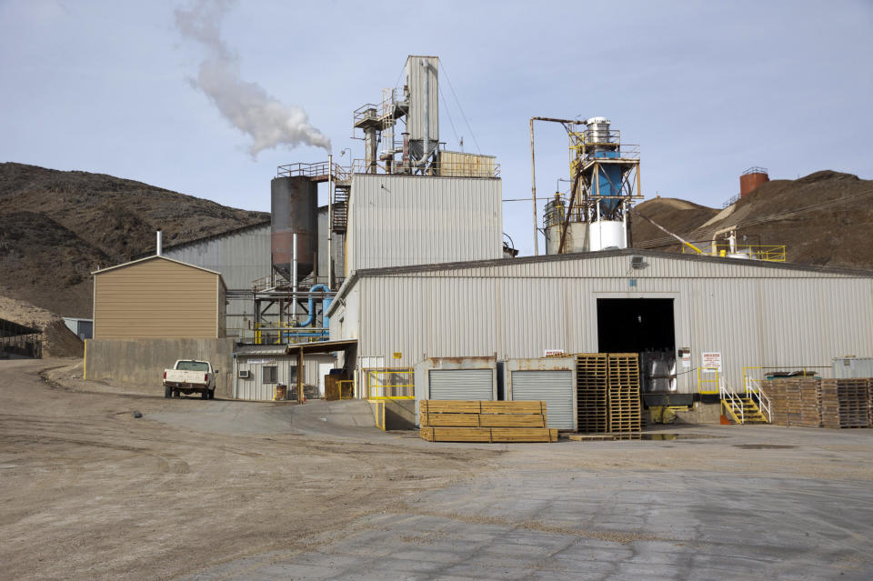 FILE - This Jan. 30, 2017, file photo, shows the Silver Peak lithium mine facility near Tonopah, Nev. The Trump administration granted final approval for a proposed northern Nevada lithium mine, one of several eleventh-hour moves made by the Department of Interior to greenlight mining and energy projects. Unlike some other approvals, which are likely to be revoked, President Biden has voiced support for lithium mining as part of his clean energy plans. (Steve Marcus/Las Vegas Sun via AP, File)