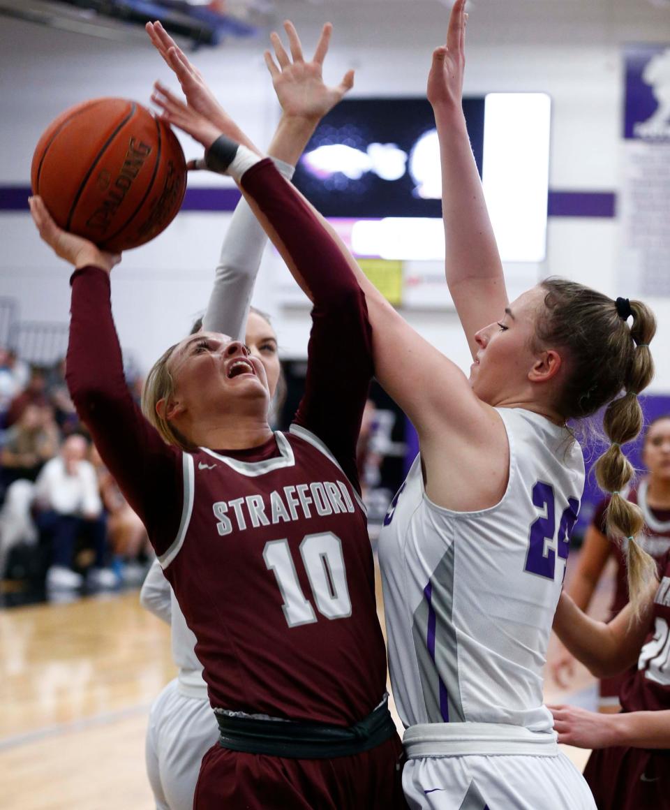 Strafford visited Fair Grove in high school girls' basketball on Thursday, Feb. 15, 2024.