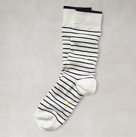 Rugby striped socks, $15, at Rugby Ralph Lauren