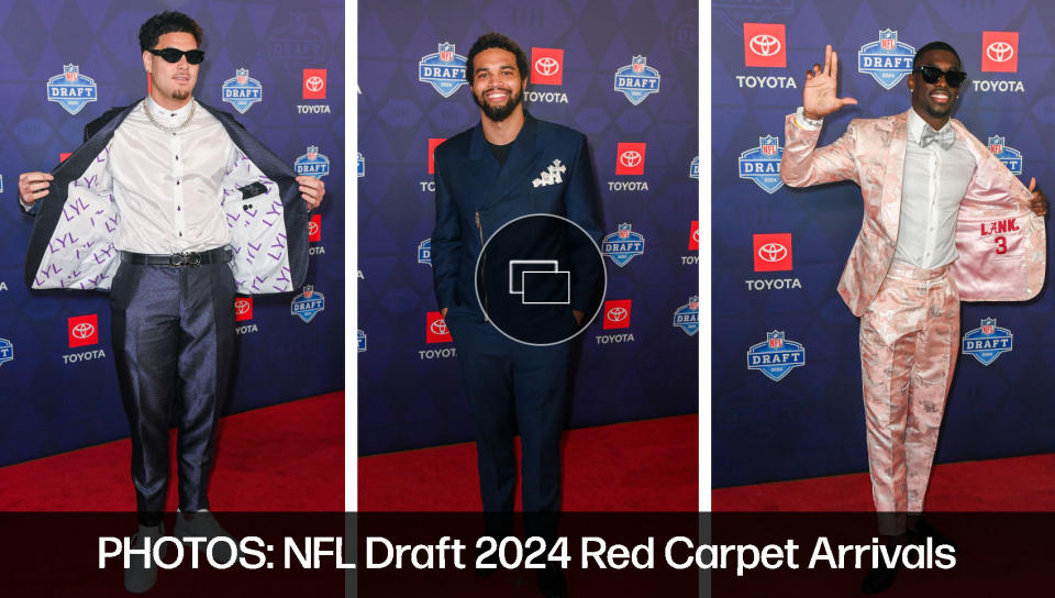 nfl draft 2024 red carpet outfts