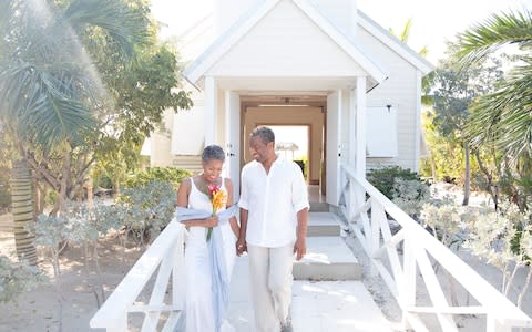 Wedding chapel on Holland America Line's Half Moon Island