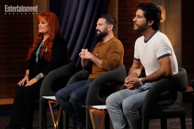 Greg Gayne/NBC Wynonna Judd, Shay Mooney, and Dan Smyers on 'The Voice'