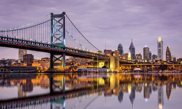 Benjamin Franklin bridge in Philadelphia.