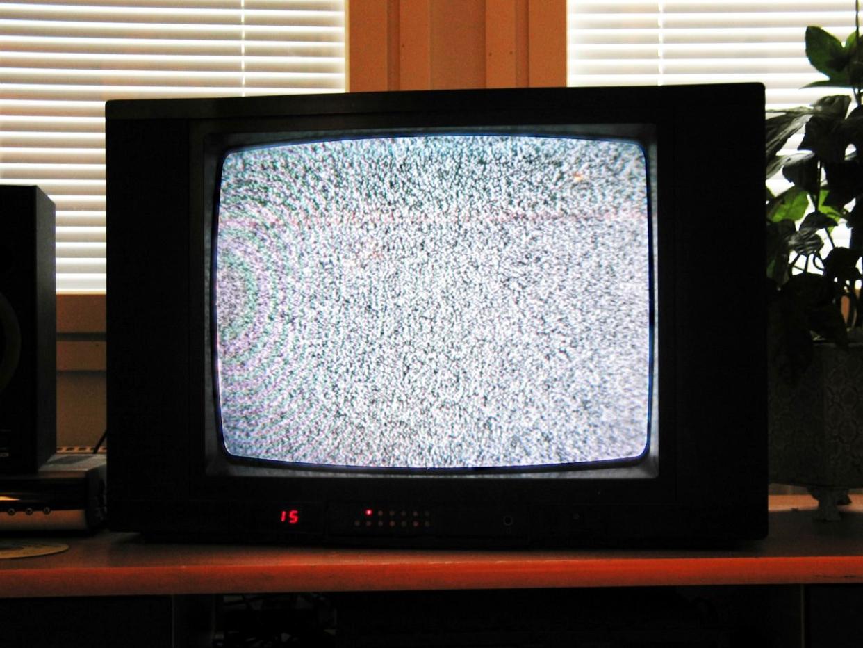  White noise on TV. 