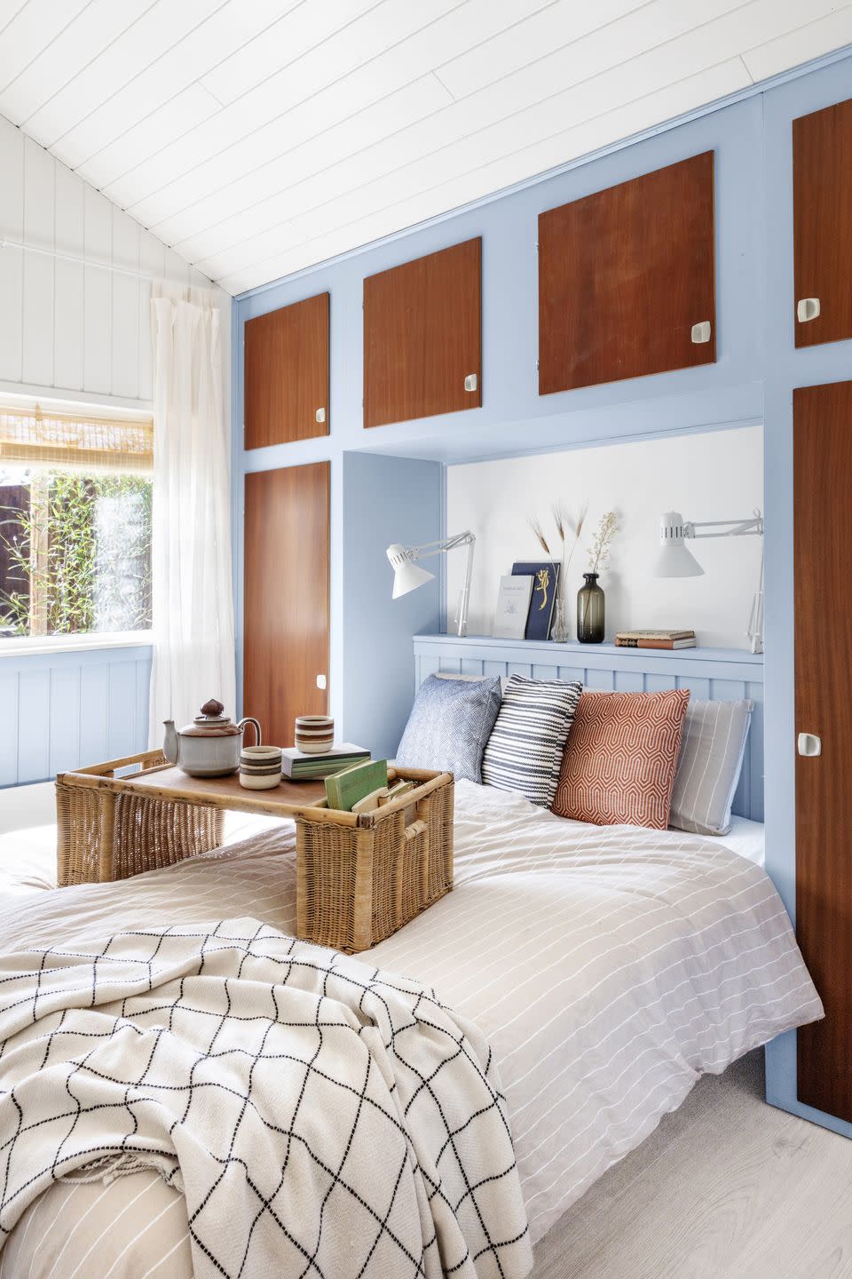 nordic beach cottage bedroom cabinets