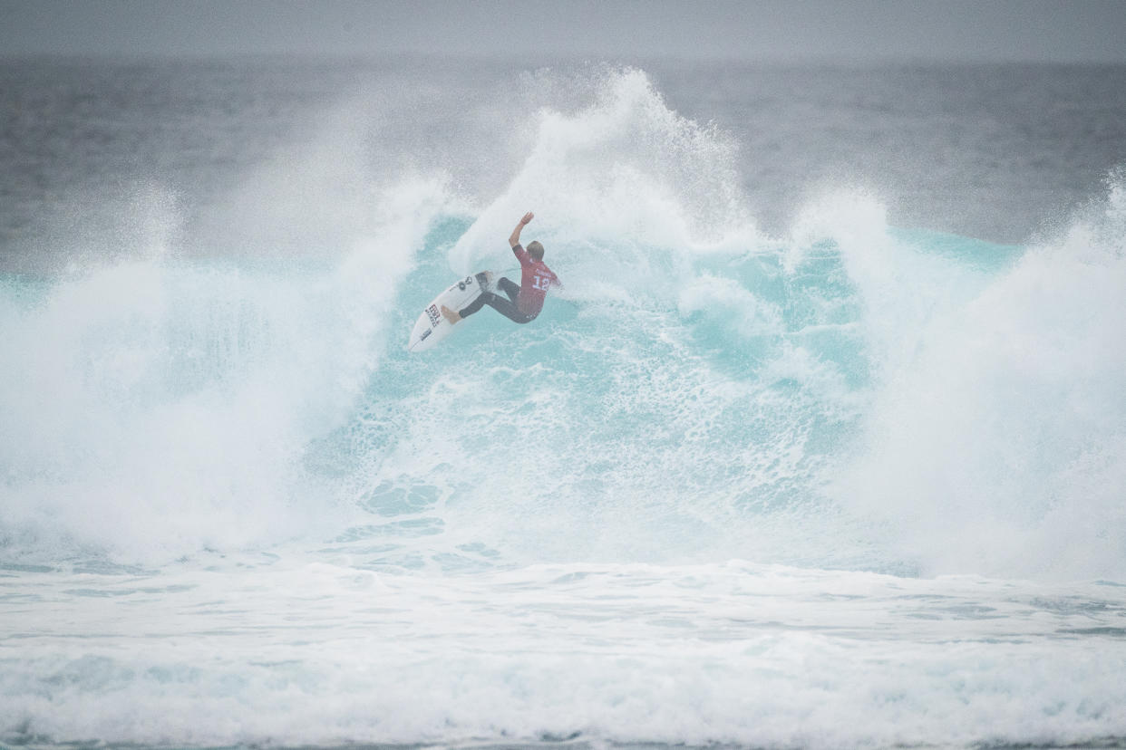 MARGARET RIVER, AUS - MAY 6: Two-time WSL Champion John John Florence of Hawaii surfing in Heat 1 of Round 4 of the Boost Mobile Margaret River Pro presented by Corona on May 6, 2021 in Margaret River, WA, Australia.(Photo by Matt Dunbar/World Surf League via Getty Images)