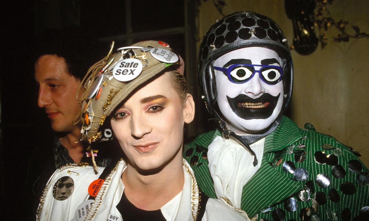 <span>Boy George and Leigh Bowery at the Limelight Club in London.</span><span>Photograph: Brendan Beirne/Shutterstock</span>