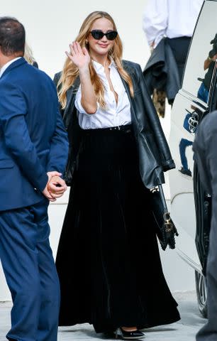 <p>KCS Presse / MEGA </p> Jennifer Lawrence at the Christian Dior Spring/Summer 2024 show