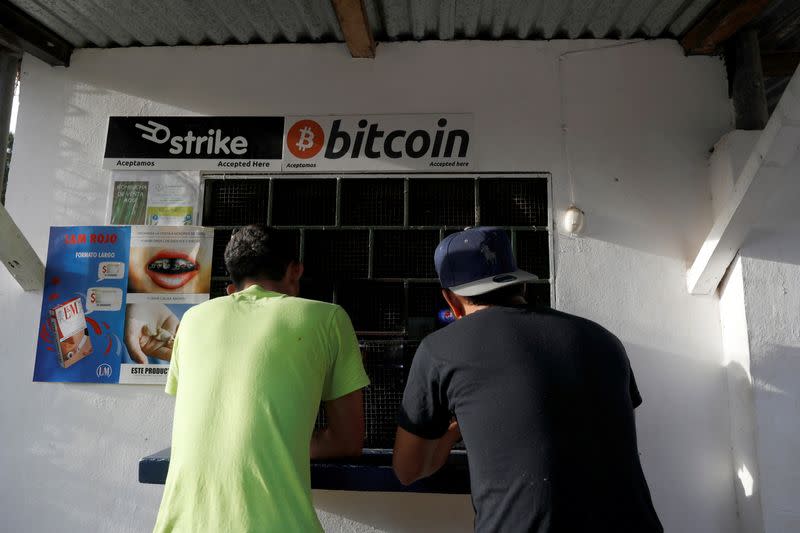 FILE PHOTO: People use Bitcoin in El Zonte Beach in Chiltiupan, El Salvador