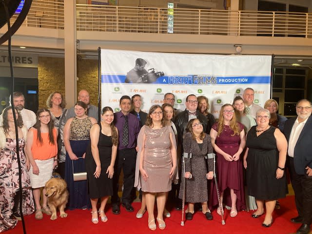 Participants in the Fresh Films documentary “I am Able” at the film premiere at the Putnam in Davenport, in early November 2022 (photo by Jonathan Turner).