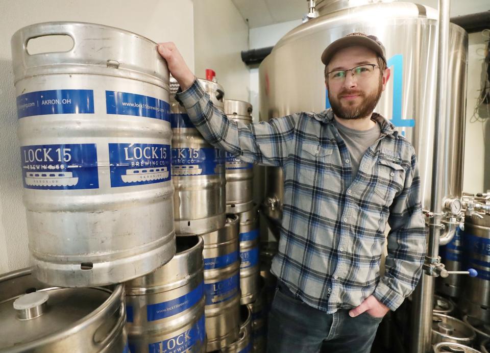 Joe Karpinski, owner and brewer at Lock 15, talks about Brew Kettle acquiring Lock 15 on Feb. 1 in Akron. Lock 15 will keep its name, beers, menu and staff.