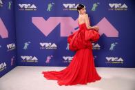 <p>American actress and singer Sofia Carson brought the glamour in a scarlet gown with oversized peplum.</p>