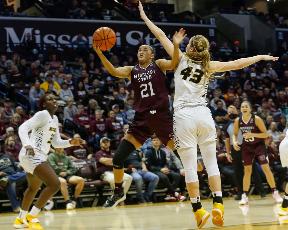 Sydney Wilson, of Missouri State, during the Lady Bears 79-51 win over Mizzou at JQH Arena on Friday, Dec. 10, 2021.