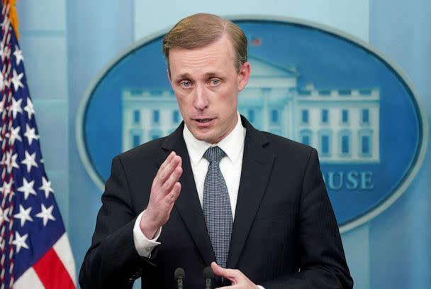 PHOTO: U.S. national security adviser Jake Sullivan speaks to reporters during a press briefing at the White House in Washington, July 11, 2022. (Kevin Lamarque/Reuters)