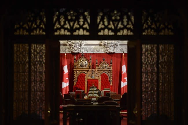 The Senate chamber is seen on Oct. 24, 2013. THE CANADIAN PRESS/Adrian Wyld