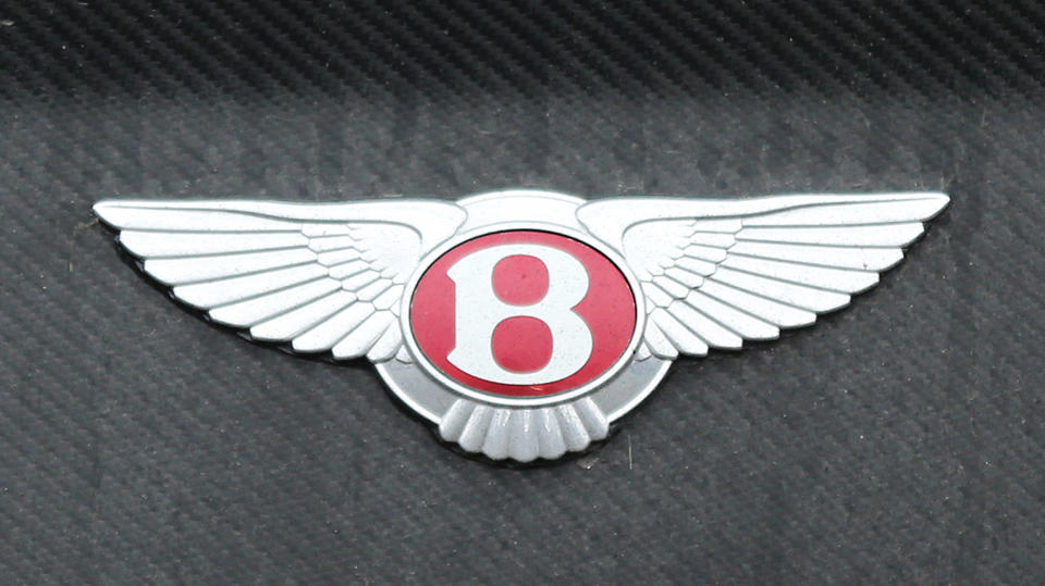 A close up of a Bentley logo