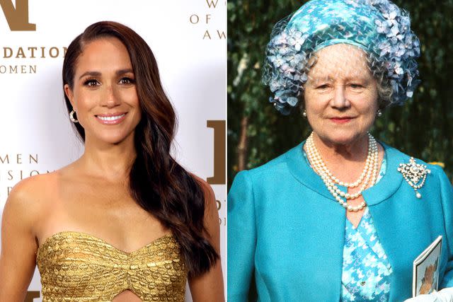 <p> Kevin Mazur/Getty Images;  Hulton Archive/Getty Images</p> Meghan Markle and the Queen Mother