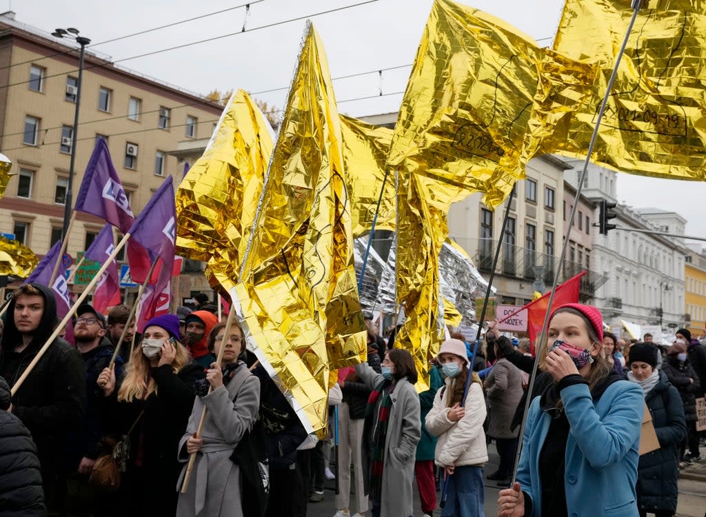 Migration Poland Protest (Copyright 2021 The Associated Press. All rights reserved)