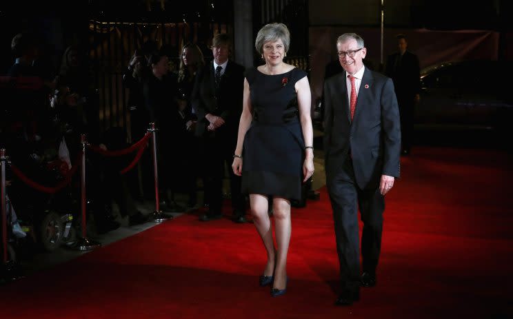 Theresa May on red carpet