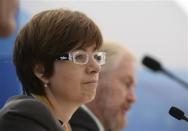 Russia's summit coordinator Ksenia Yudayeva attends a briefing at the G20 Summit in Strelna near St. Petersburg, September 5, 2013.REUTERS/Roman Yandolin/RIA Novosti/Pool