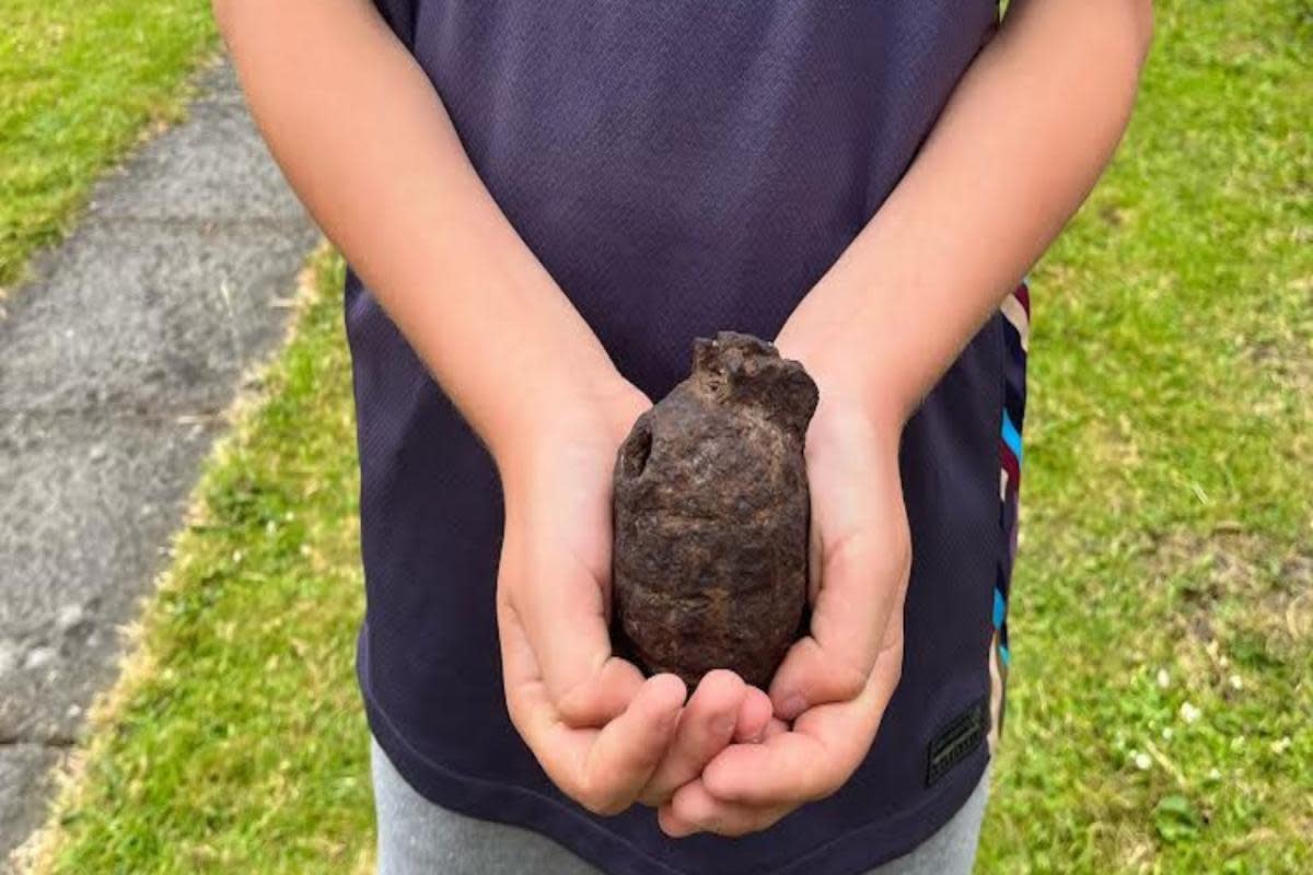 Rory had the shock of his life when he found a grenade. <i>(Image: Adam Houghton)</i>