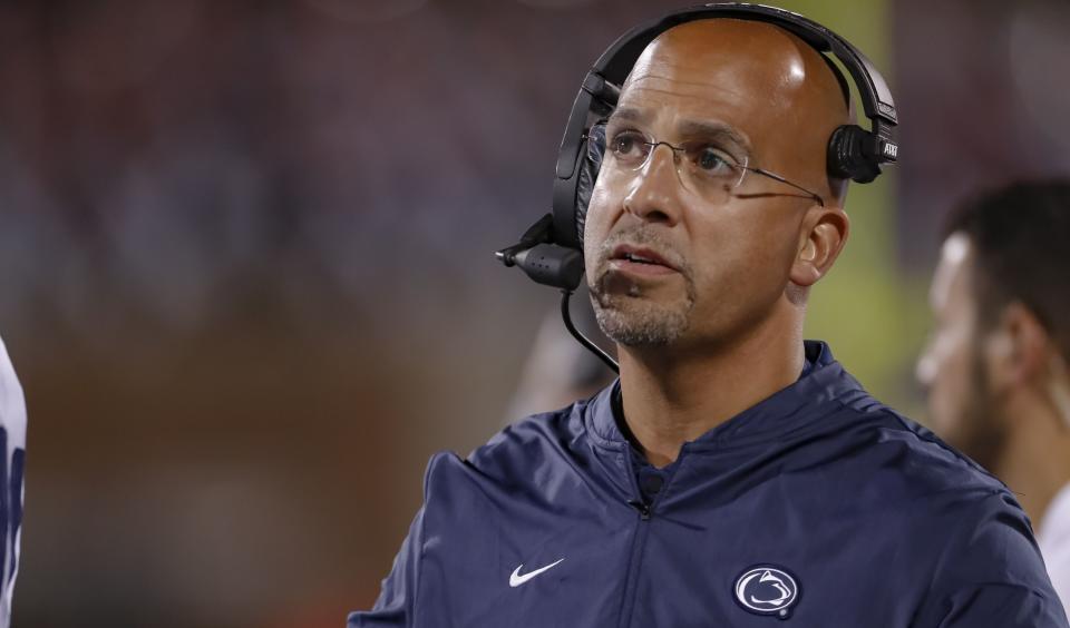 James Franklin’s Penn State team beat Rutgers 20-7 on Saturday. (AP)