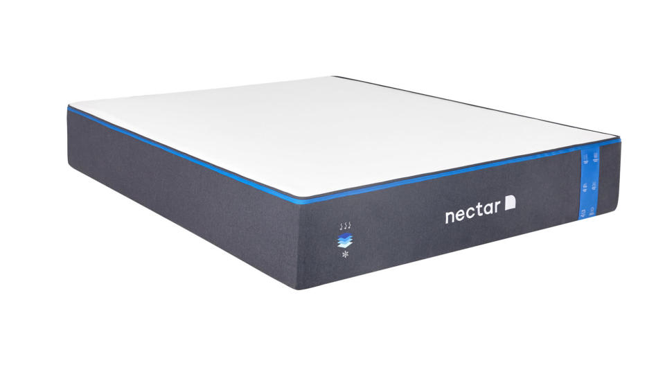 Nectar mattress sales, deals and discount codes: Image shows the Nectar Memory Foam Mattress with gray base and white cover